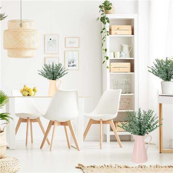 90 Pcs Eucalyptus Stems Artificial Green Stems Eucalyptus Leaves Stems 15 inch - Picture 4 of 6